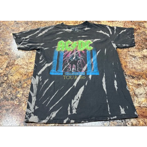 AC/DC Bleached Graphic Band Tee - Picture 2 of 4